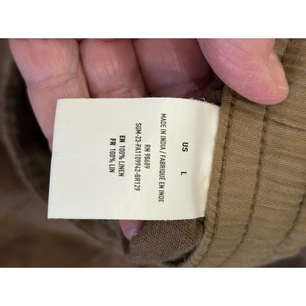 Todd Snyder Brown Utility Jogger Pants Mens Elastic Waist Cuffed Workwear Sz L